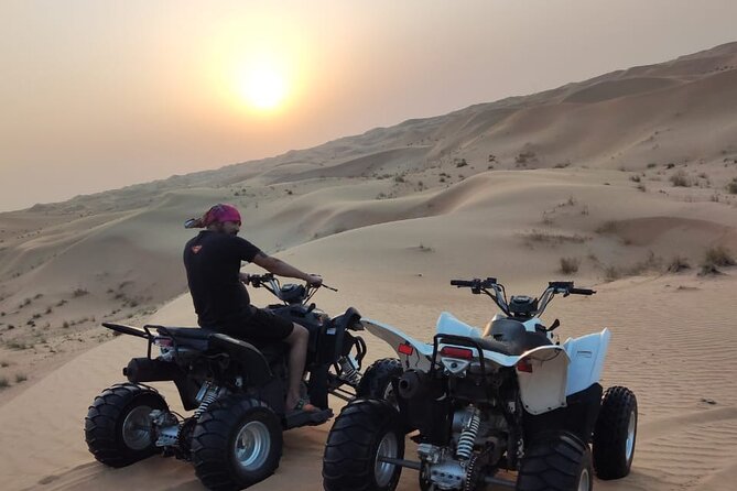 1 hour Quad Biking Experience with pick and drop - Riding over dunes, farms, and camel country