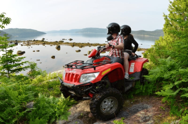 15 min. Tadoussac : Guided ATV tour excursion - Reaching the Saguenay Fjord viewpoint