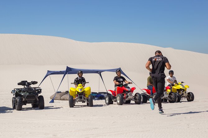 30 minutes Quad Biking, FREE Sandboarding and Content Creation - Thirty minutes across the white sand