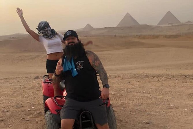 4-Hours Private tour Giza pyramids ,Sphinx ,Quad ATV & Camel Ride - Seeing the Great Pyramid and the Giza pyramid field