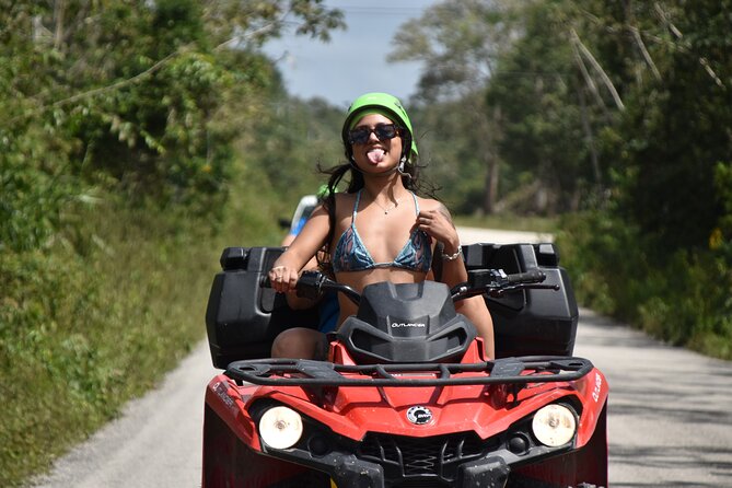 Adrenaline Tour with ATV, Ziplines and Cenote from Cancun - Riding the ATVs through the jungle