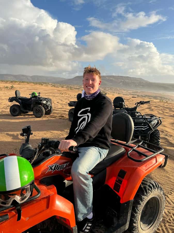 Agadir/Taghazout: Beach Quad Bike & Desert Sandboarding Tour - Getting comfortable on the quad bikes