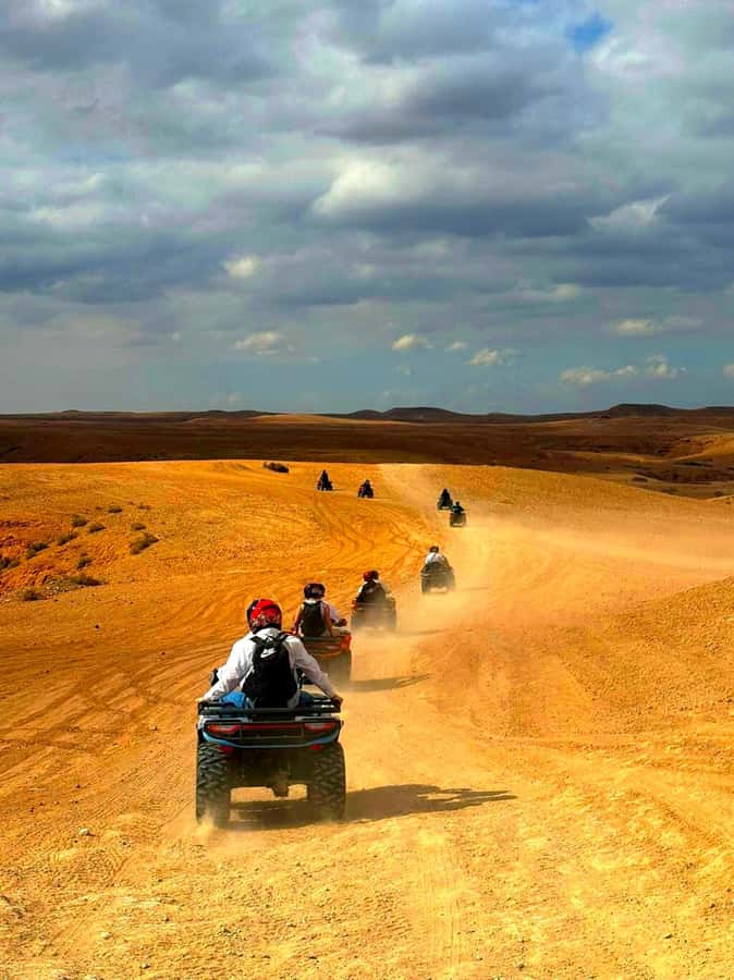 Agafay Tour: Sunset, Dinner, Camel ride, Quad and fire show - The ride from Marrakech and the pickup details