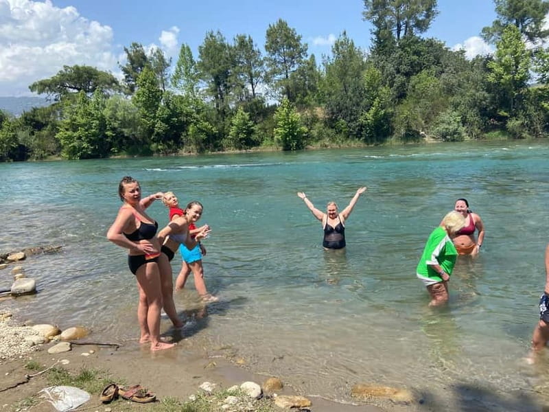 Alanya/Side/Antalya: Canyon Rafting, Buggy & Zipline Tour - Entering the canyon and swimming 400 meters