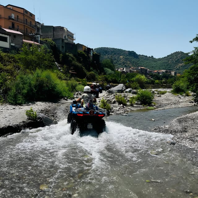 Alcantara: Valley and Gurne dell'Alcantara ATV Adventure - Crossing the valley toward Francavilla di Sicilia