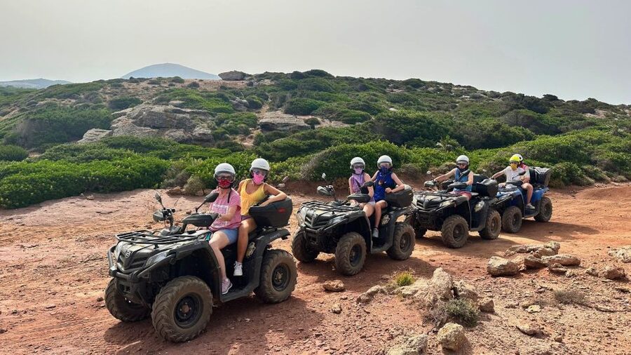Alghero: Guided Quad Tour with Swim Stop - Porto Ferro Beach and its two towers