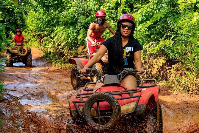 Amazing Adventure Experience in Riviera Maya: ATV'S, ZIPLINING AND MAYAN CENOTE - ATV riding through the jungle