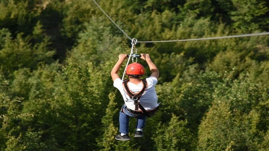 Antalya: Rafting with Lunch and Zipline/ATV or Jeep Option - Safety briefing and the start beneath Oluk Bridge