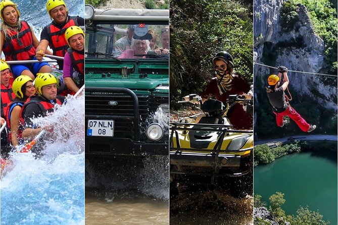 Antalya Super Combo W/Rafting ,Jeep Safari ,Quad Biking & Zipline - Key points at a glance