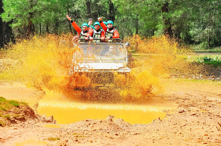 Antalya: Ziplining, Rafting, Jeep Tour & Quad Safari w/Lunch - Swimming breaks and river comfort