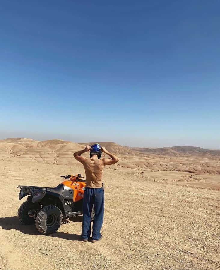 Atlas Mountain & Agafay:Quad Biking and Camel Ride Adventure - Quad biking across Agafay’s rocky dunes