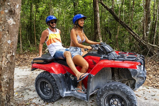 ATV Adventure to Mayan Jade Cavern plus Snorkeling and Lunch - Riding a Honda 250 through the jungle