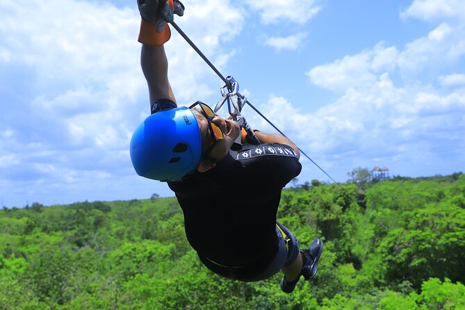ATV adventure, Ziplines, Cenote Swim, Snack & Transport Included. - The zipline circuit above the trees