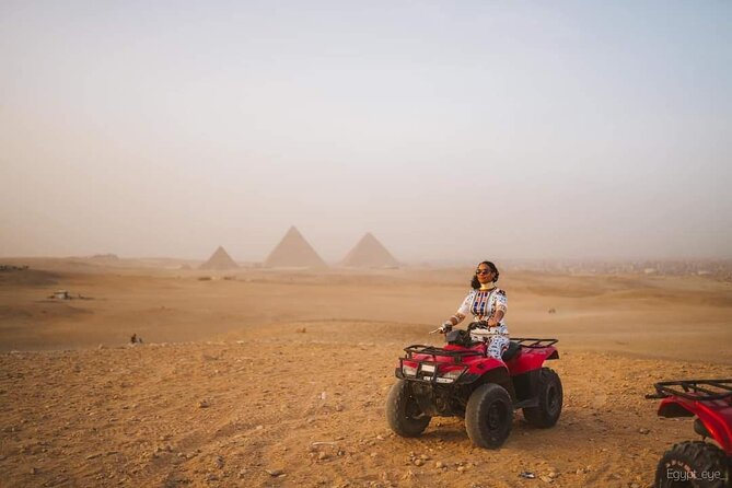 ATV Quad Bike Ride At GIZA Pyramids & BBQ Dinner. - A pyramid backdrop that changes with the evening light