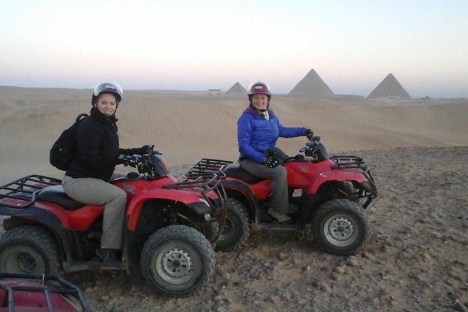 ATV Ride at the Desert of Giza Pyramids - Getting Set Up on the Quad Bike