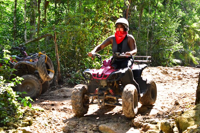 ATV's (shared), Ziplines & Cenote! Half-Day with Transportation from Cancun - From Cancun hotels to the Ruta de los Cenotes