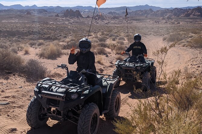 ATV Tour and Dune Buggy Chase Dakar Combo Adventure from Las Vegas - Riding ATVs through Valley of Fire