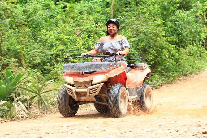 ATV Tour from Cancun with Zipline and Cenote Swim - Swimming in a cave cenote
