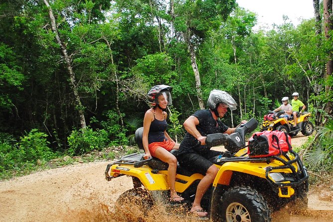 ATV Xtreme and Zipline Tour from Cancun - Entering the cenote and underground cave