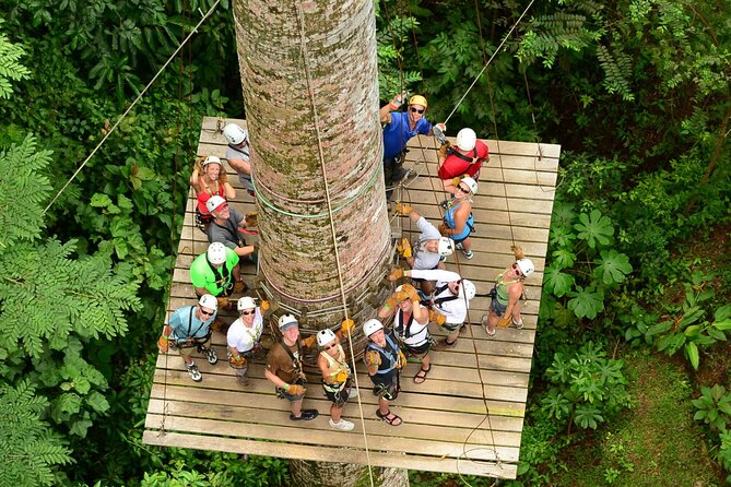 ATV + Zipline + Waterfall + Rainforest Lunch COMBO - Flying through the Los Suenos canopy course