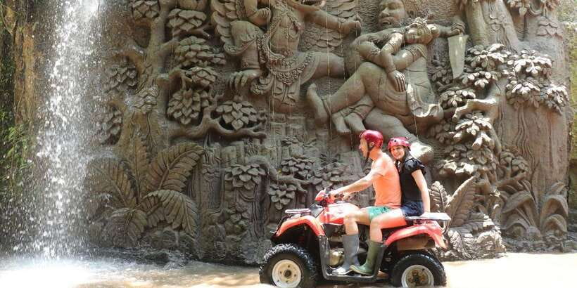 Bali: ATV Gorilla Cave, Ubud Monkey Forest, & Waterfall Tour - The ATV ride through Gorilla Cave