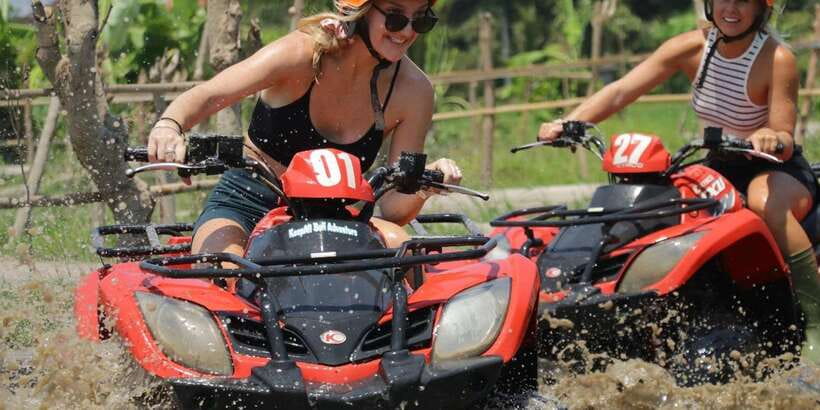 Bali: ATV Gorilla Cave, Ubud Monkey Forest, & Waterfall Tour - One hour among the monkeys in Ubud