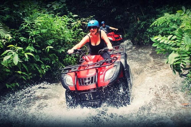 Bali ATV Ride Ubud Waterfall,RiceField,River,Kingkong-Temple cave - Solo or tandem riding for families