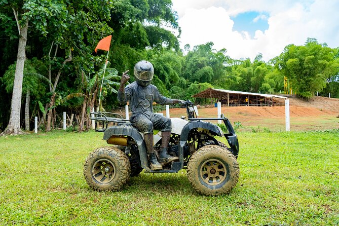Bambuza ATV, Zipline and Horseback Adventure from Negril - Ziplining through bamboo and above the water