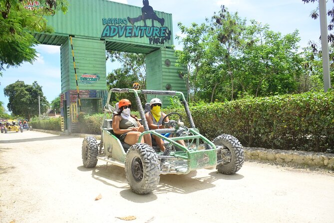 Bavaro Adventure Park Buggy Ride, Zipline Mega Splash, and Waterfall Pool - Six zipline lines and the Mega Splash finish