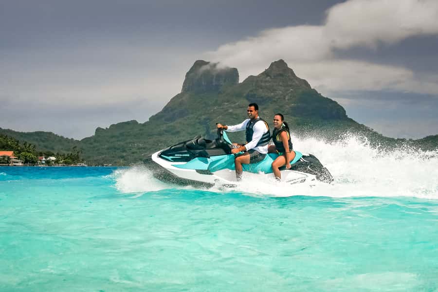 Bora Bora: Combo ATV & Jet Ski Day Trip with Polynesian BBQ - Noon jet ski tour across Bora Bora’s lagoon