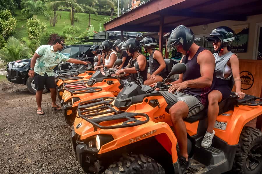 Bora Bora: Combo ATV & Jet Ski Day Trip with Polynesian BBQ - Morning ATV ride: roads, trails, and island history