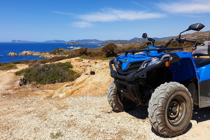 Cagliari: Quad Adventure Experience from Chia - Mountain tracks, forest, and rocky turns