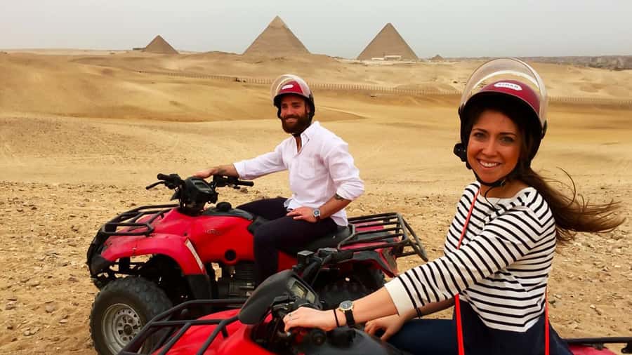 Cairo: Private Quad Bike Desert Tour with Pyramids & Sunset - Leaving Cairo for the Giza desert
