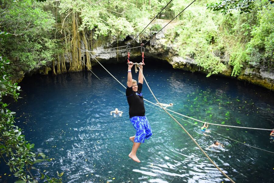 Cancún: Extreme Buggy Adventure with Ziplines & Cenote - Six ziplines and three bridges in the treetops