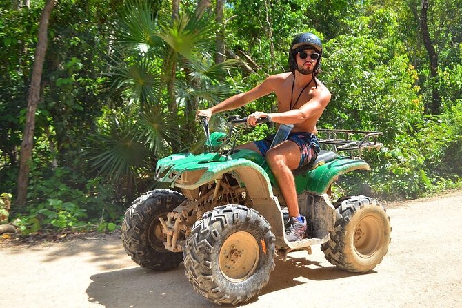 Cancun Jungle Escape: ATV's + Zip Lines + Cenote + Lunch - Zip lines and suspension bridges above the trees
