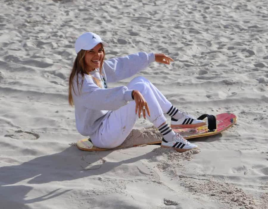 Cape Town: Atlantis Dunes Quad Biking & Glam Sandboarding - Switching from four wheels to a sandboard