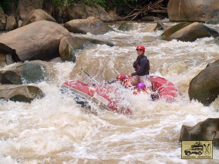 Chiang Mai: ATV, White Water Raft, & Sticky Waterfall Tour - Rafting the Maetang River