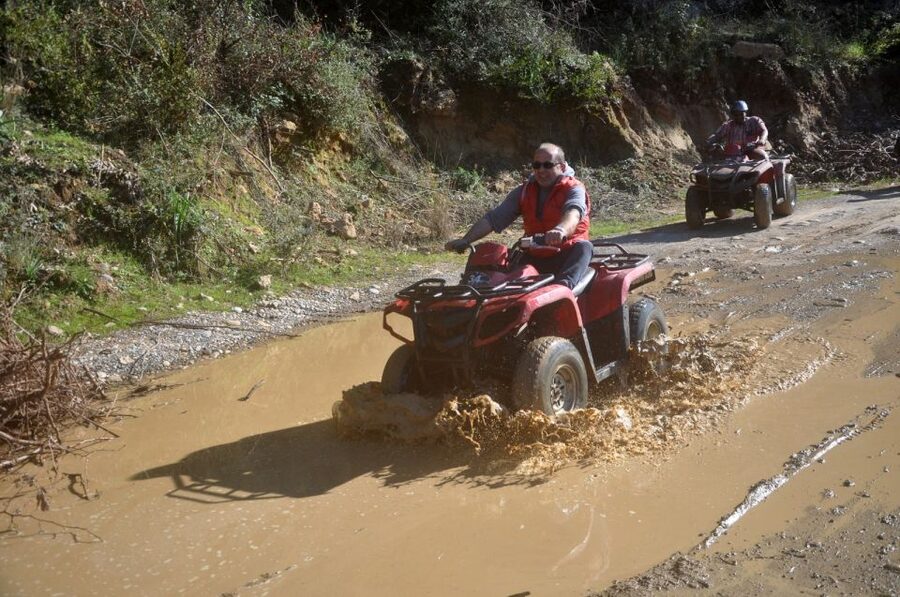 City of Side: Quad Safari Experience with Hotel Transfers - Getting comfortable before the real ride