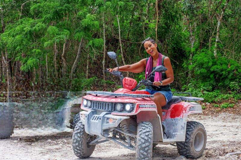 cozumel: ATV adventure with caverns, ruins with transfer - Riding from El Cedral into the jungle