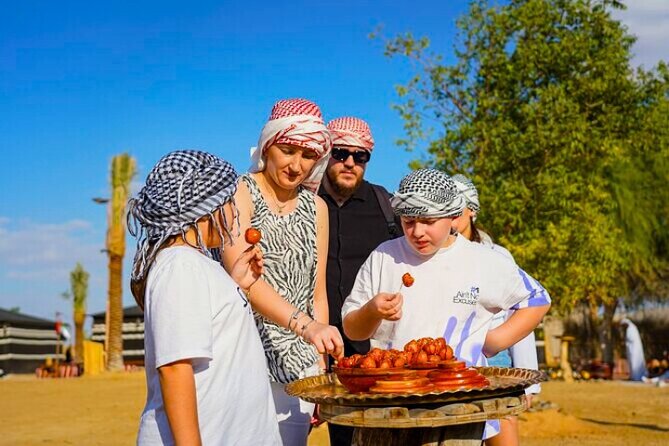 Desert Safari Dubai 30 Mins Quad Bike, Sand Board, Camel Ride BBQ - The Bedouin-style camp and the evening program