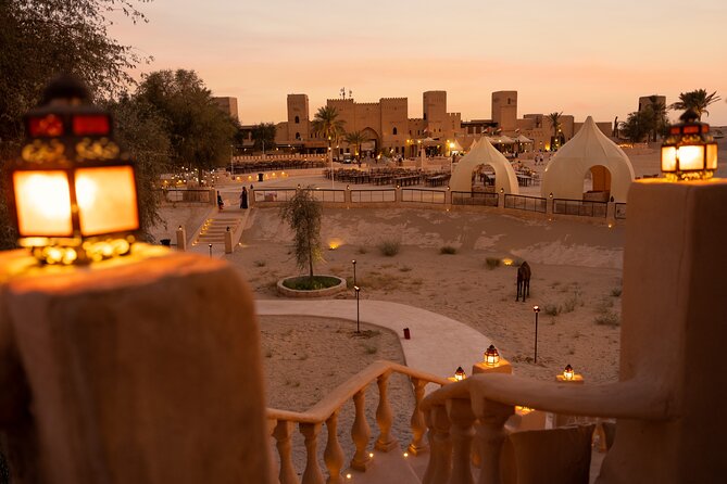 Desert Safari: Luxury Fortress Dinner, Camel Ride & Dune Bashing - An evening of belly dancing, Tanoura, and fire
