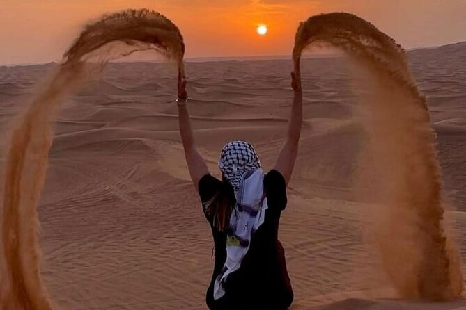Desert Safari, Quad Biking, Sand Surfing and BBQ Dinner In Dubai - Sandboarding is simple, fun, and short