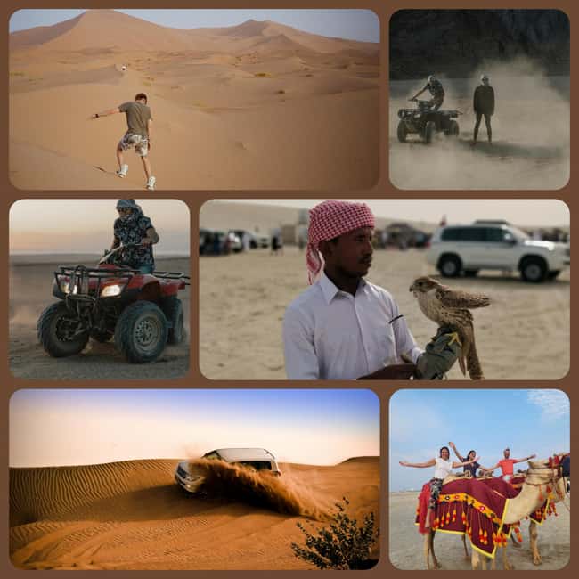 Desert Safari, QuadBike,Dune buggy, Sandboarding & CamelRide - Quad Biking Across the Sand