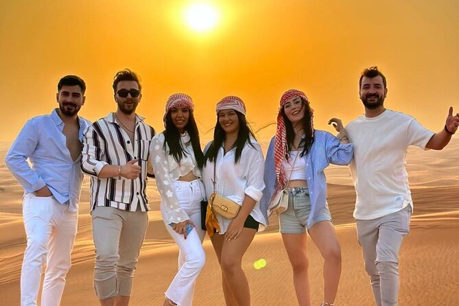 Desert Safari with 4x4 Dune Bashing Camel Ride Sand Boarding - Barbecue dinner and the value of the package