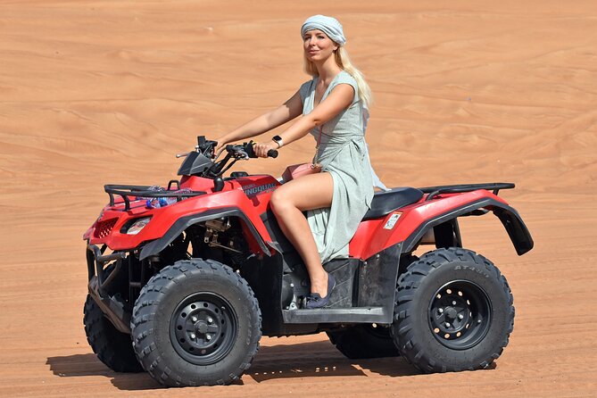 Desert Safari With BBQ Dinner, Quad Bike & Camel Ride from Dubai - From Dubai hotels to the red dunes of Lahbab