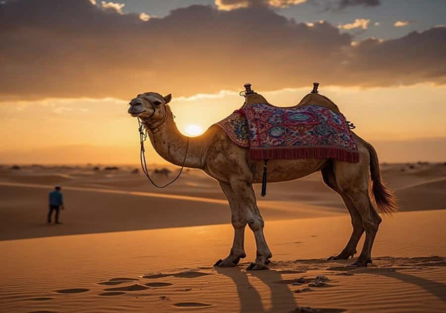 Doha Adventure Quad Bike Safari, Camel Ride & Refreshments - Riding across the golden dunes