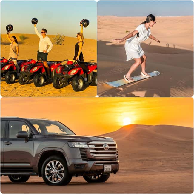 Doha:ATV,Quad or Buggy Dune Bashing,CamelRide & Sandboarding - A short camel ride adds a traditional touch