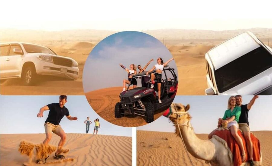 Doha: Desert Safari, Camel Ride, Dune Bashing & Inland Sea - Sandboarding down the tall dunes