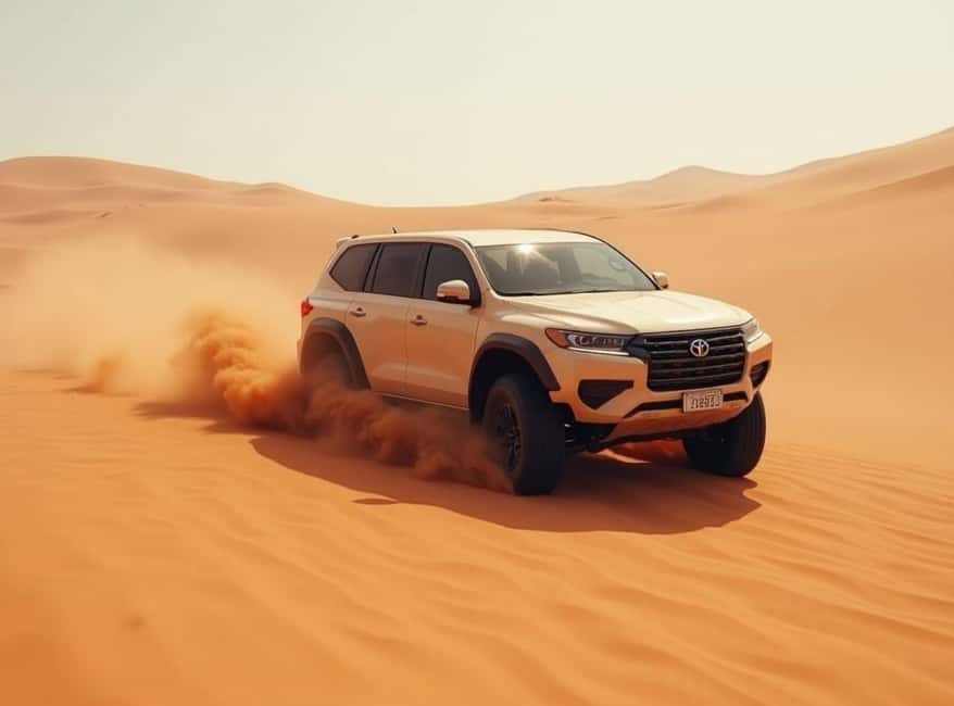 Doha: Desert Safari, Camel Ride, Dune Bashing & Inland Sea - The first rush: 4x4 dune bashing