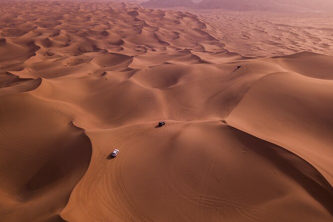 Doha Desert Safari Dune bashing,Sandboarding,CamelRide,Inland Sea - The Inland Sea and the Saudi Border View